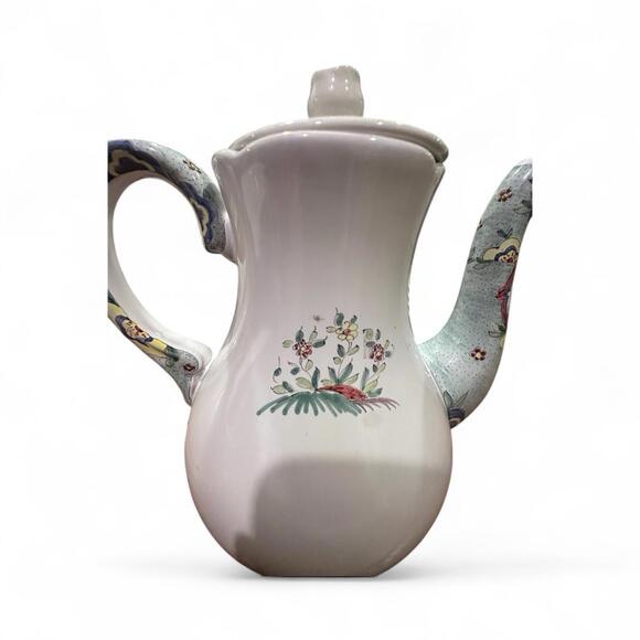 Atelier de Ségriès Moustiers France Hand Painted Faience Teapot Signed Large - Picture 4 of 13